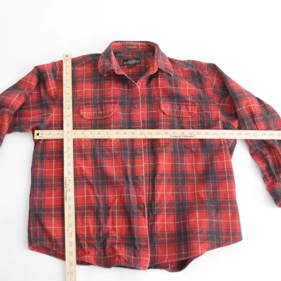 Weatherproof Red & Black Checker Thick 100% Cotton Button Up Gorpcore Shirt XL - Picture 4 of 12